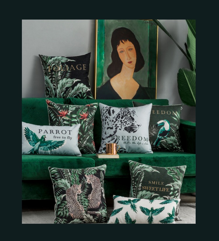 gió Jungle nhẹ ins đệm ghế sofa sang trọng gối thắt lưng giường gối đệm giữa đệm gối mẫu xe - Trở lại đệm / Bolsters gối tựa lưng ô tô cao su non