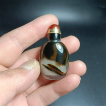 F27 agate snuff bottle natural handmade