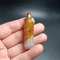 F5 agate snuff bottle natural material hand-carved