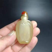 H14 agate snuff bottle natural handmade