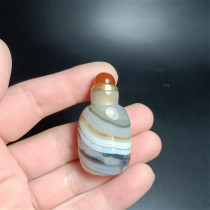 H7 agate snuff bottle natural handmade
