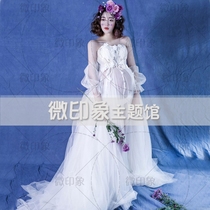 2018 exhibition new high-end vintage ink celebrity big belly mommy art shooting pregnant woman Photo theme clothing
