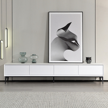 Rock plate tea table TV cabinet Composition modern minimalist light lavish minimalist small family type floor living room TV cabinet