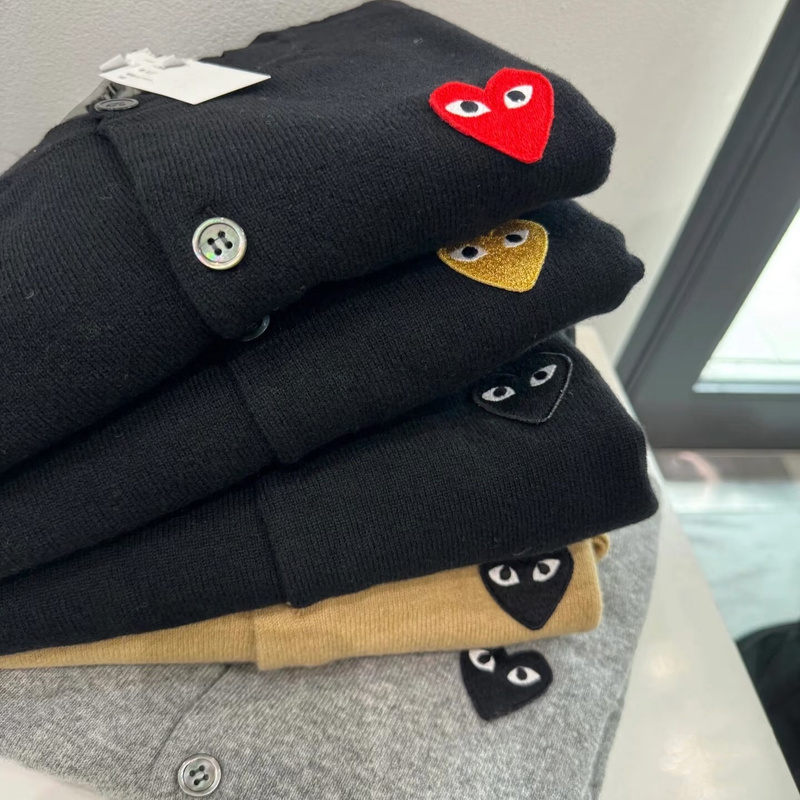 Trendy Japanese-Style Heart-Pattern Cardigan Outerwear for Men and Women, Couple and Parent-Child Outfits, Children's Knitwear, Sweater, Women's Jacket
