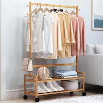 Simple coat rack in bedroom clothes rack floor room household clothes bag mobile folding rack