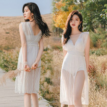 Swimwear Fairy 2021 new fashion lace belly belly slim boxer pants jumpsuit jumpsuit hot spring swimsuit