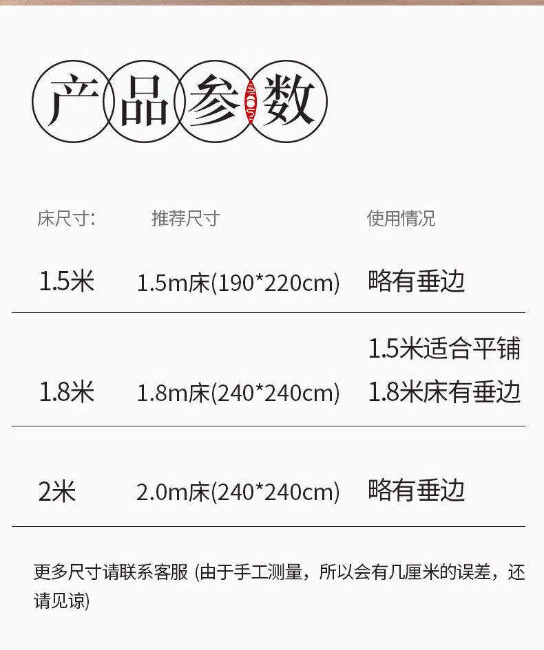 百年老字号 长发祥 传统加厚老粗布软凉席 三件套 图2