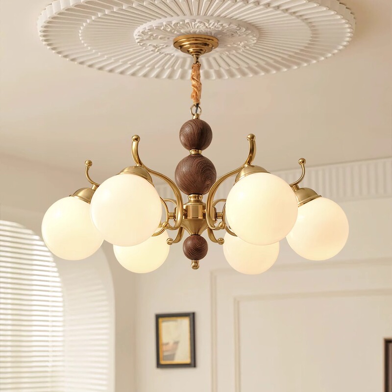 French Mid-Century Style Living Room Chandelier, Bedroom Bauhaus Magic Bean American Retro Creative Design Lighting 2025 New Model
