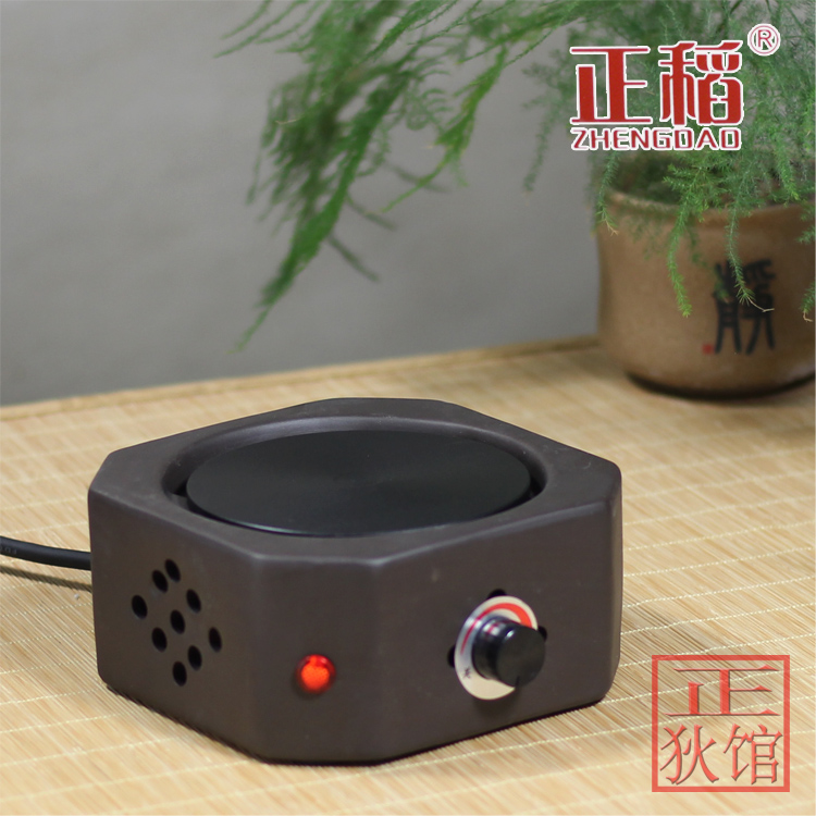 Mini Small Black Crystal Furnace Silent Tea Making Furnace Iron Jug Ceramic Jug Glass Pot Boiling Tea Warm Tea Ware Small Electric Stove
