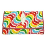 Свежая сумка из жемчуга, вместительный и большой складной кошелек, бумажник, из натуральной кожи