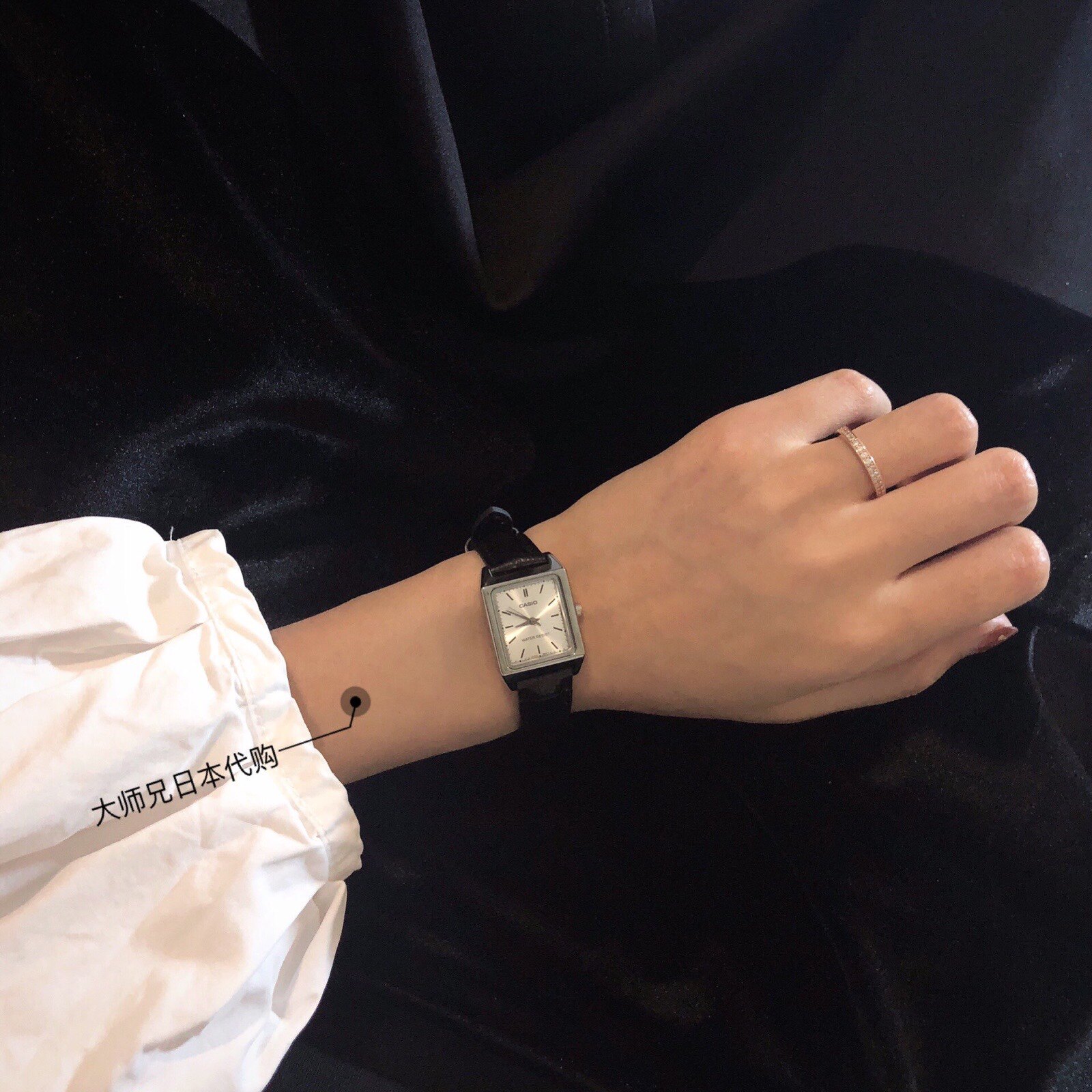 Japan Casio CASIO retro temperament net red small square table small square with female handwatch brown black