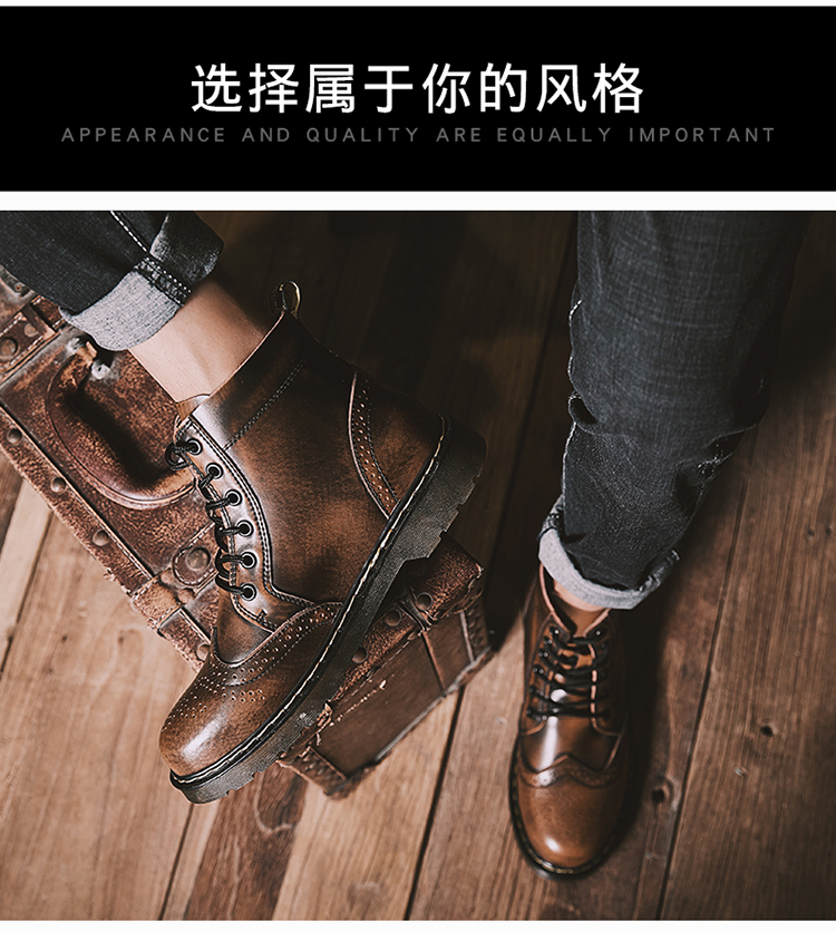 Giày nam đảo lạc đà Giày bốt nam Martin Giày nam cao gót Anh dụng cụ đi giày tuyết mùa đông giày boot nam da bò