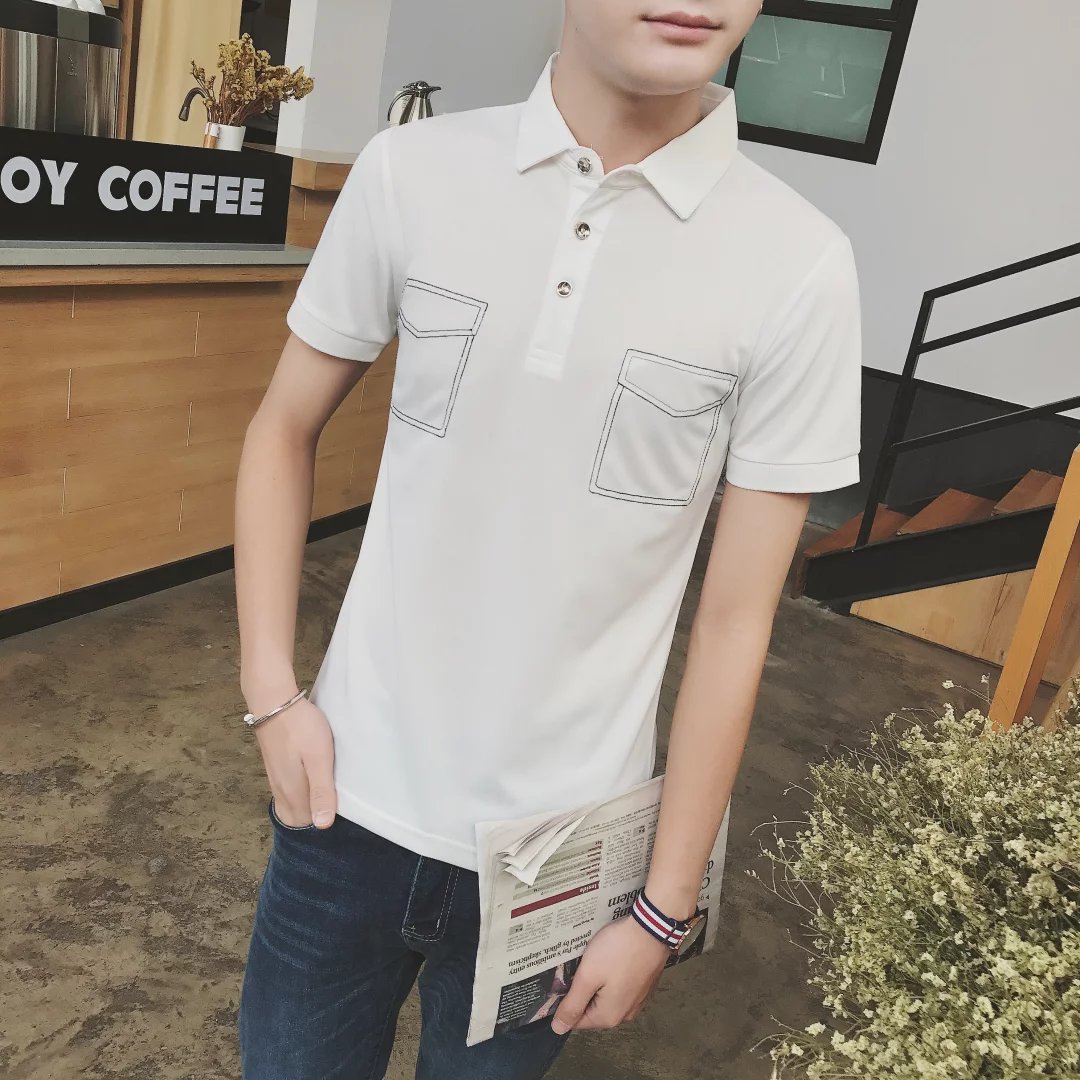 15 áo thun ngắn tay mùa hè 16 nam 12 học sinh trung học cơ sở 14 nam nửa tay 13 cotton nam 18 tuổi áo sơ mi POLO áo polo sói