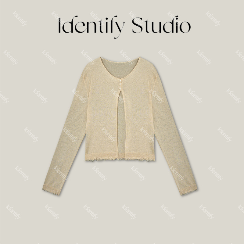 Identify Spring and Summer New Round Neck Niche Design Ultra-Fine Tencel Glitter Yarn Blouse 26Ssn042807