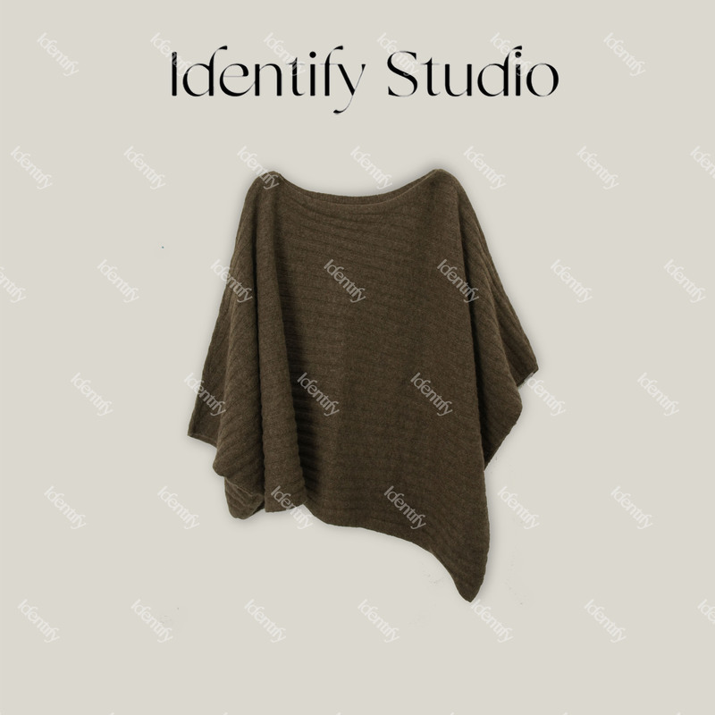 Identify New Autumn Style Lazy Fashion Batwing Sleeve Yak Wool Knitted Cape 26Awg072601