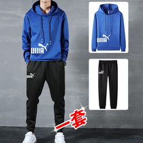 Support for China Cargo Chaowei Clothing Suit Autumn winter men 2021 Leisure loose plus velvet sports suit