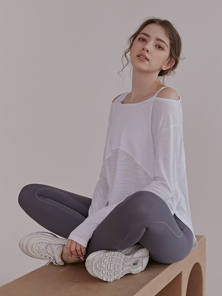 VALVOELITE Sports Top Women Summer Loose Slimming Long Sleeve Yoga Clothing Running Quick Dry Professional Fitness Set