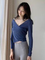 VALVOELITE Yoga clothes Women long sleeves Sexy Quick Dry Strap Fitness Suit Running Breathable sport blouses