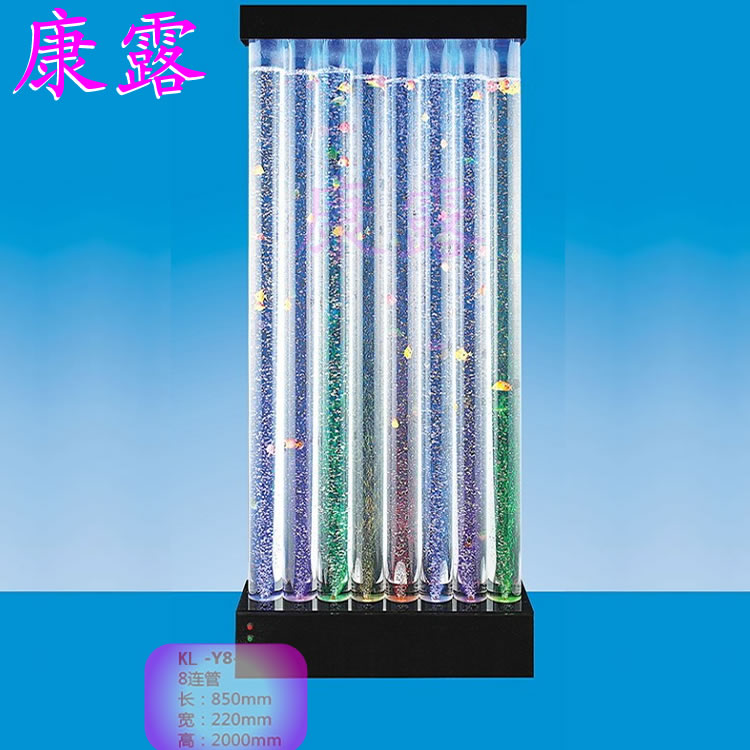 8 Lianzhu Flowing Water Screen Bubble Wall Water Ethnic Flat Wind Acrylic Glass Cylindrical Water Dance Fish Tank Water Curtain Wall Partition