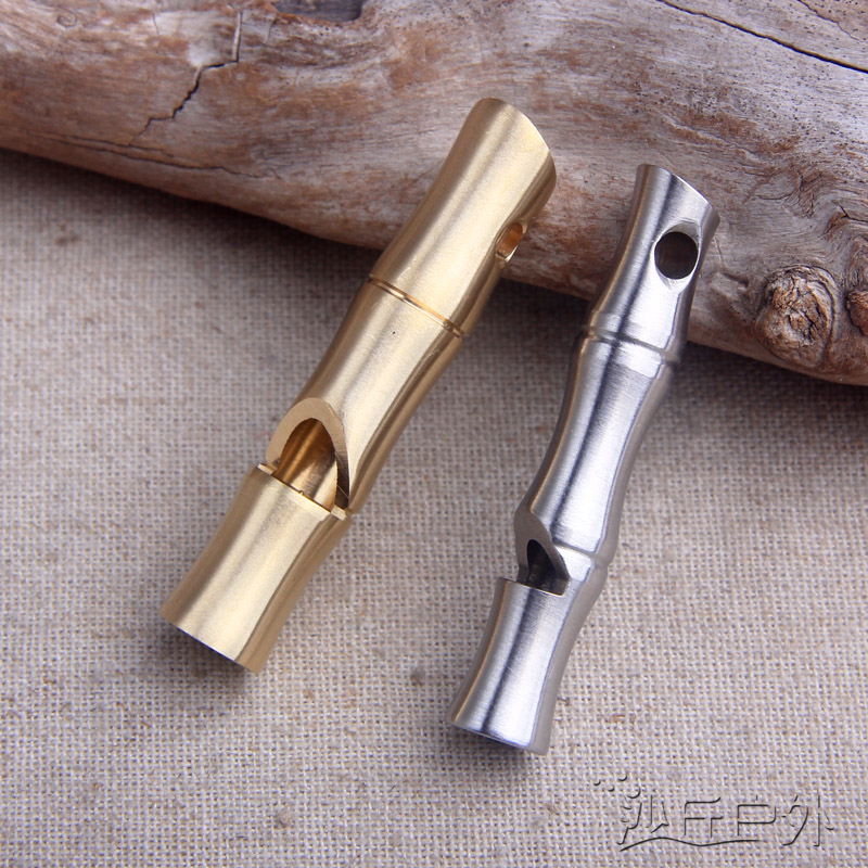 Stainless Steel Mouth Whistle Brass whistle Outdoor metal courtship Lifesaving Whistles High Frequency Whistle Dunes Outdoor