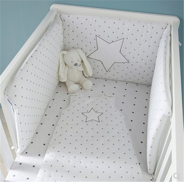 Foreign trade crib plus high thickened bed siege baby full cotton fence can fold autumn and winter thick game fence