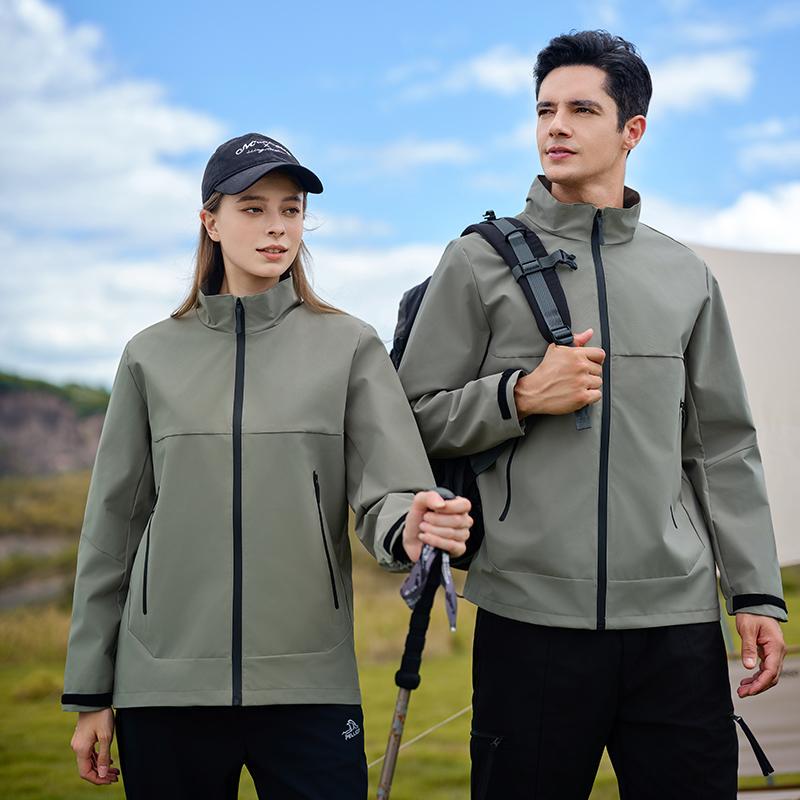 Softshell Stand-Collar Jacket Custom Workwear with Logo Printing for Auto 4S Stores, Thin Waterproof Work Jacket