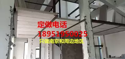 Nanjing ALC plate steel wood compartment steel structure mezzanine staircase ALC board compartment Nanjing carport second floor attic construction