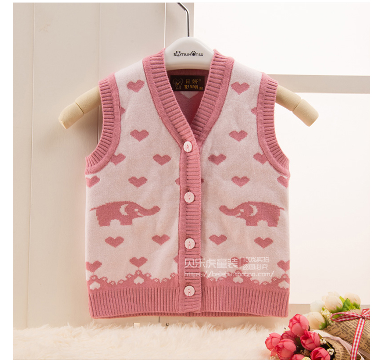 Mùa xuân và mùa thu sơ sinh áo len trẻ em áo len nam và nữ bé cotton ấm áp dệt kim quần áo sơ sinh mùa thu và mùa đông áo gile len cho bé sơ sinh