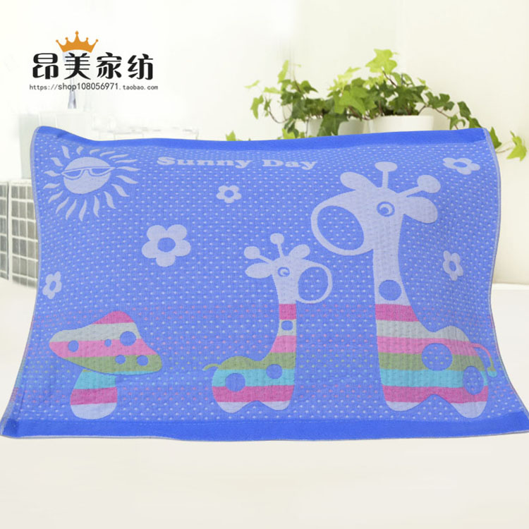 Khăn gối trẻ em cotton 3 lớp gạc thoáng khí không phai học sinh bốn mùa khăn gối khăn gối