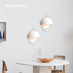 Danish Multi Modern Minimalist Restaurant Pendant Light, Vintage Bauhaus Bar Counter Bedside Rotating Helmet Designer Lamp