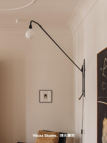 American Retro Potence Long-Arm Lamp for Living Room, Study, Bedroom, Designer Industrial French Vintage Wall Lamp