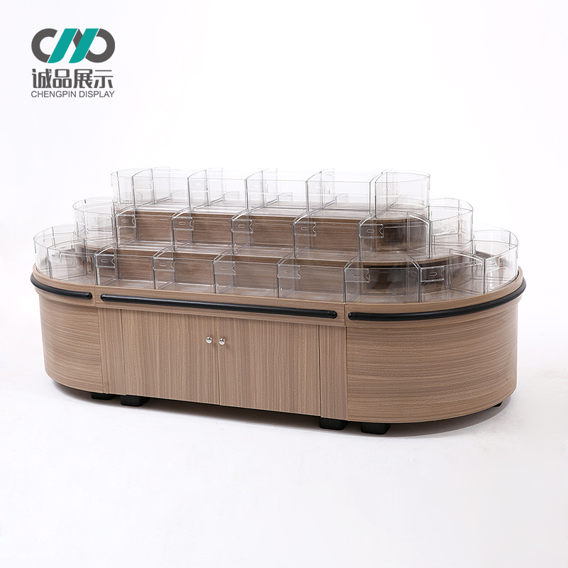 Ultra City Shelves Loose of Snack Shelf Show Shelves Island Cabinets Loose Container Candy Rack Miscellaneous Cereals Wood Dry Goods Racks