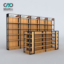 Supermarket shelf display shelf Convenience store mother and baby store shelf Store food cabinet single-sided double-sided steel wooden display rack