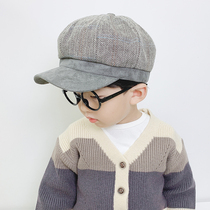 Childrens hat autumn winter boy Chaubeyre hat thin English Fashion 100 Hitch Spring Autumn Season Individuality Cotton Linen Cap