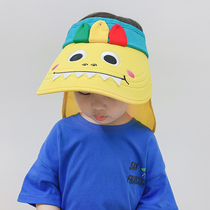 Children sunscreen hat boy big hat peak summer sun-shading summer thin air top hat anti-UV sun hat