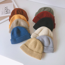 Childrens hats autumn and winter boys tide knitted baby wool hat handsome Korean thin cap 2021 Winter