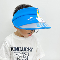 Childrens sunscreen cap UV protection big hat brim empty top sun hat boy summer sun hat 2021 New Cool hat