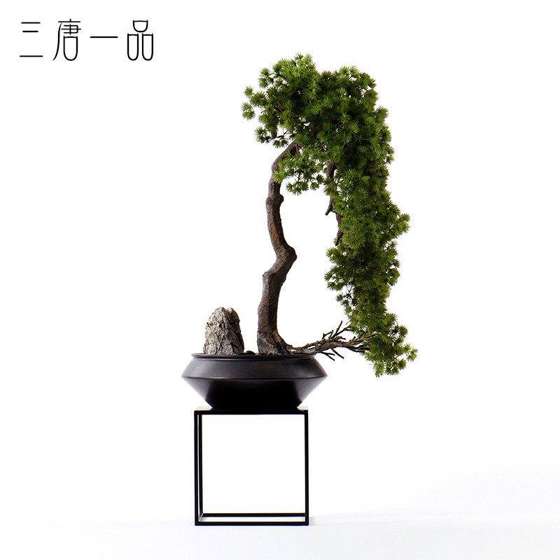 Chinese emulated welcome guest sunday style light and luxurious ceramic basin sample house display center front dining room Zen Furnishing Prototype room swing piece