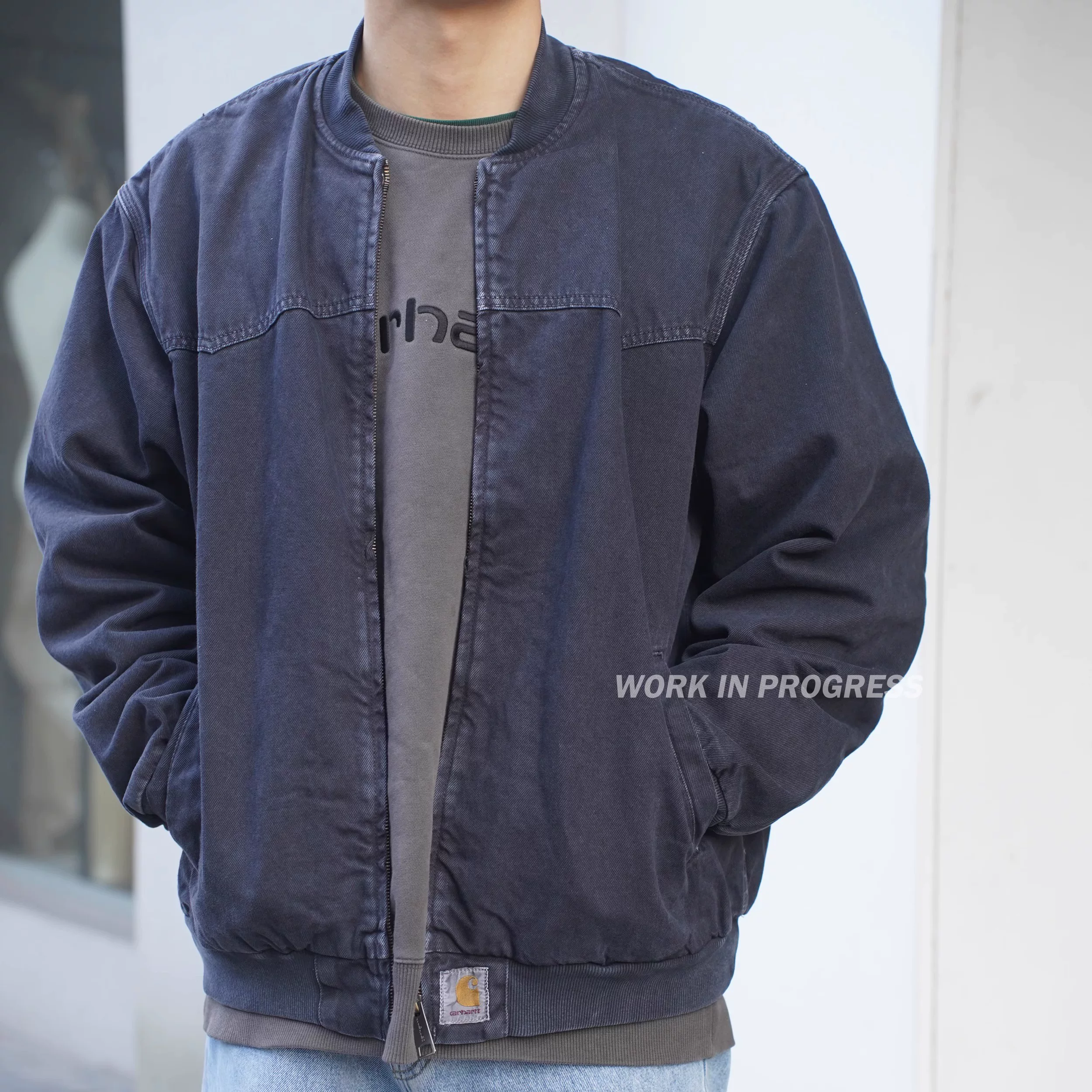 Пуховик/куртка Carhartt WIP Santa Fe стилизованная под дореставрированная куртка Santa Fe Bomber