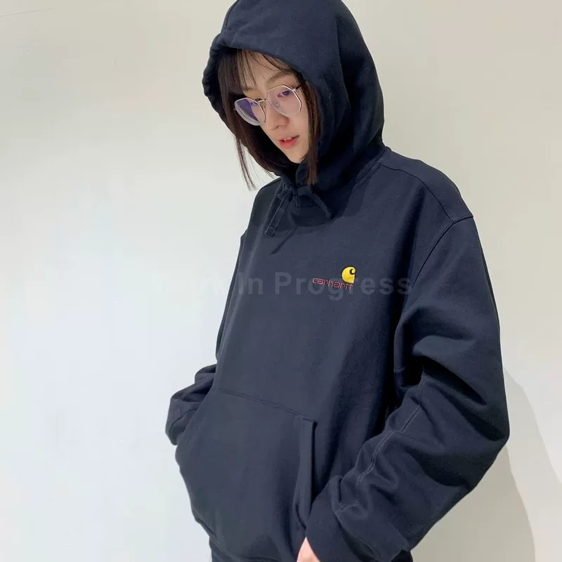 Свитшот Carhartt WIP Carhartt вышитая золотая метка Hooded American Hooded I028279N