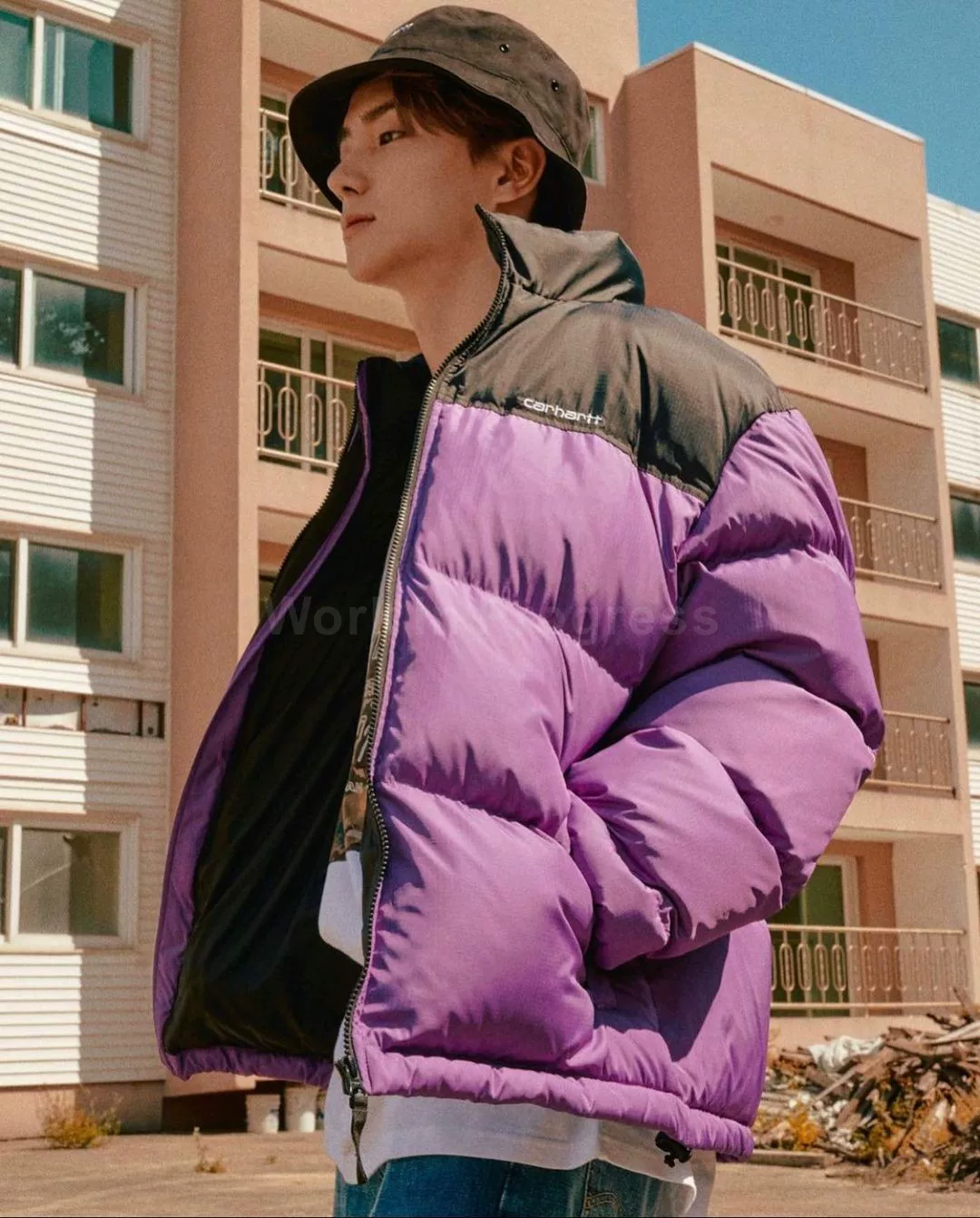 КАРХАРТТ WIP пуховик осень и зима сплитованный пуховик LUMI JACKET192002D мужской молодежный стиль