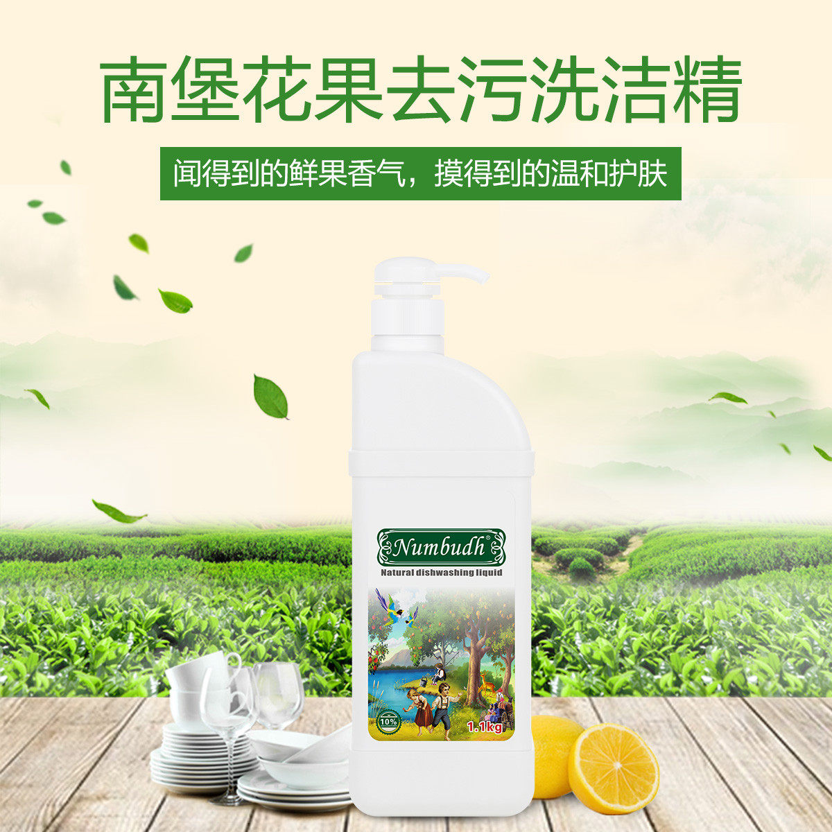 South Fort original Imported Flower Fruit Decontamination 1 1kg cutlery de-oil stain detergent Concentrate without injury