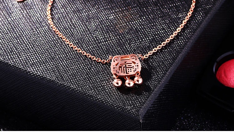 Nhật Bản và Hàn Quốc 18K vàng hồng cổ gió vòng chân cá tính nữ vận chuyển cuộc sống lâu dài khóa mắt cá chân gợi cảm chuỗi chân thép titan - Vòng chân vòng chân cá chép nữ