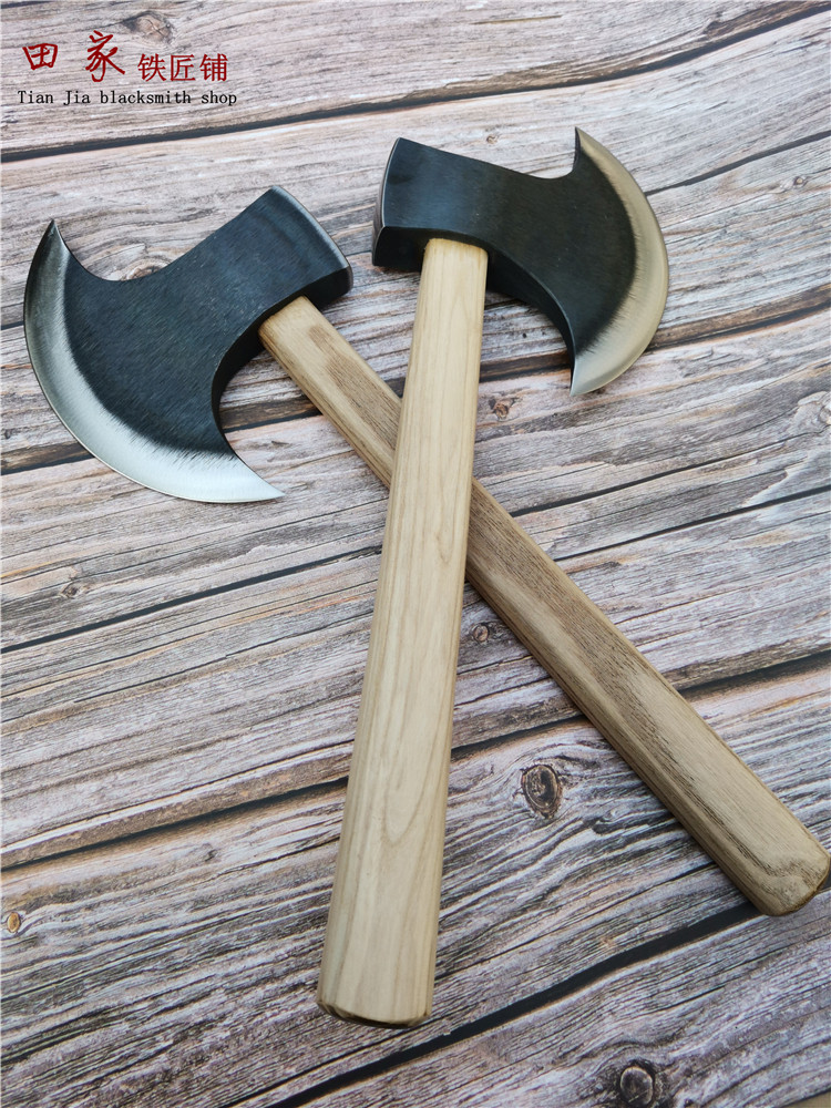 Plate axe hand forge crescent axe camp axe chopping wood axe beautiful axe