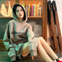 Wood strict selection FOG plus velvet sweater female essentials High Street Tide brand BF Wind Autumn Winter loose hoodie male