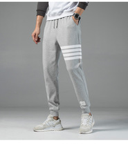 2020 new gray wei pants male Wu Yifan with the same trendy brand drawstring loose velvet trousers female sports casual pants