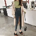 Hồng Kông nếm retro thời trang mới mùa thu hoang dã và mùa đông skinny skinny cao eo quần jeans nữ chân chín điểm quần bút chì thủy triều thời trang nữ 2020 Quần jean