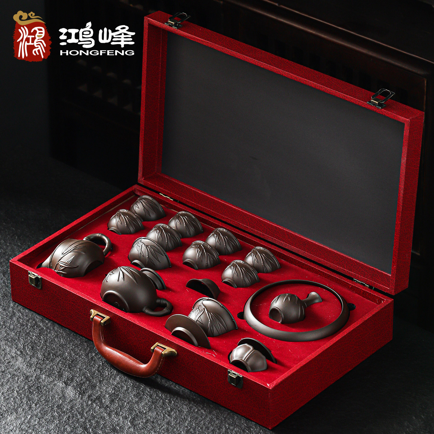 Purple Sand Kongfu Tea Furniture Set Gift Box Tea Cup Delivery Courtesy Ceramic Cover Bowl Tea Tea Kettle Home Living Room Office Whole Set