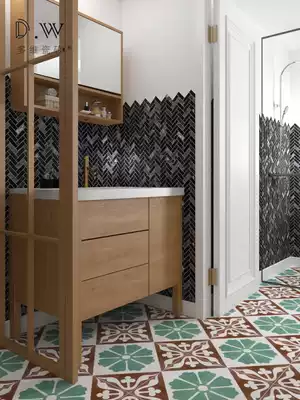 Mosaic Natural stone Bathroom background wall Marble Puzzle Powder room Kitchen Balcony Dining room Wall and floor tiles