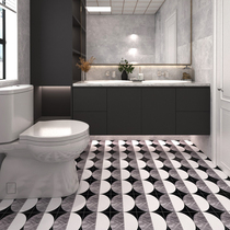  High-end gray round pattern bathroom small tiles Nordic pink bar balcony restaurant wall floor flower tiles